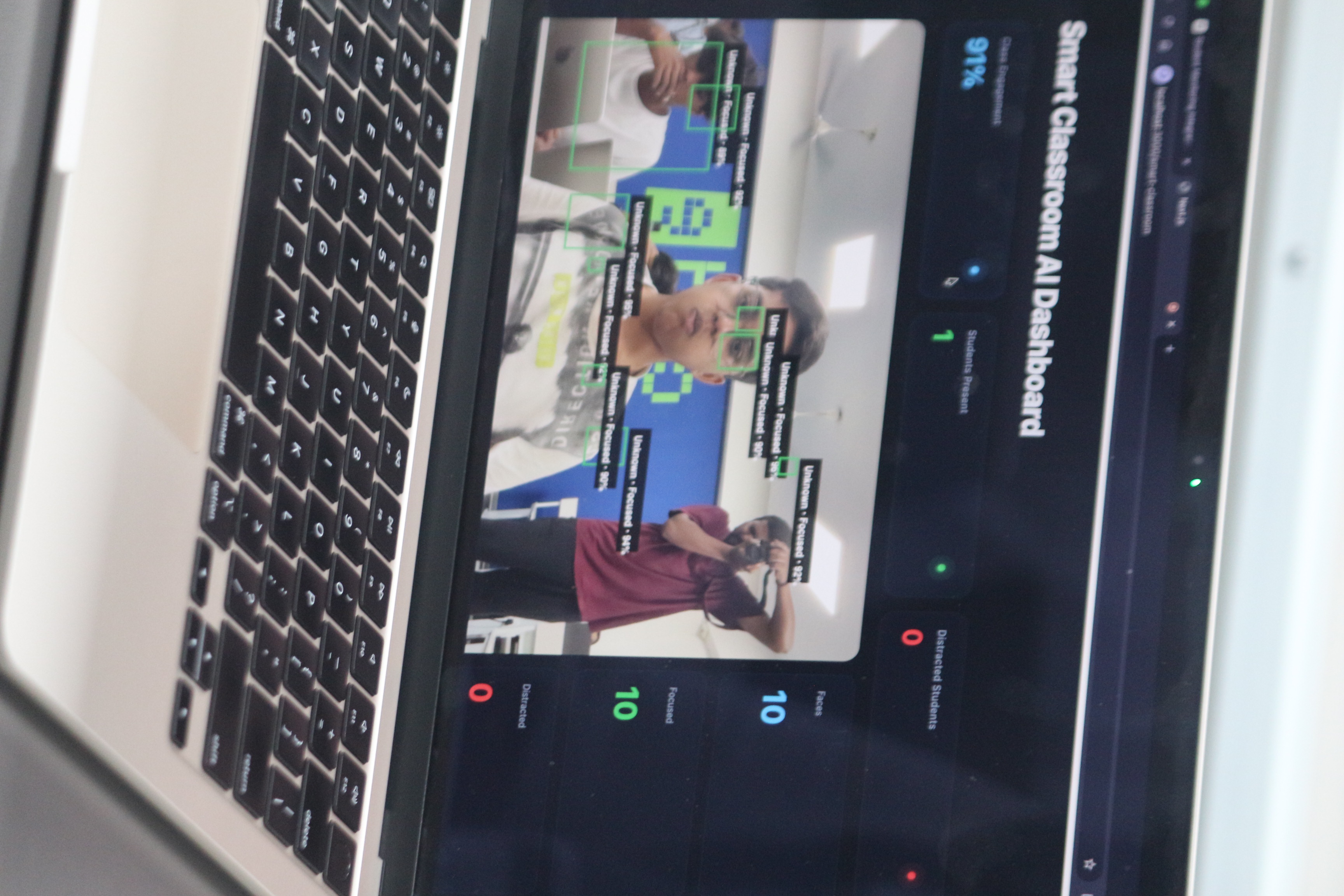 Code on screen